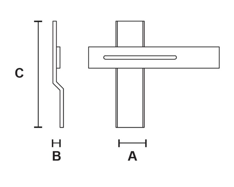 Disegno quotato 105330/80 Supporto in acciaio zincato tipo Vercelli