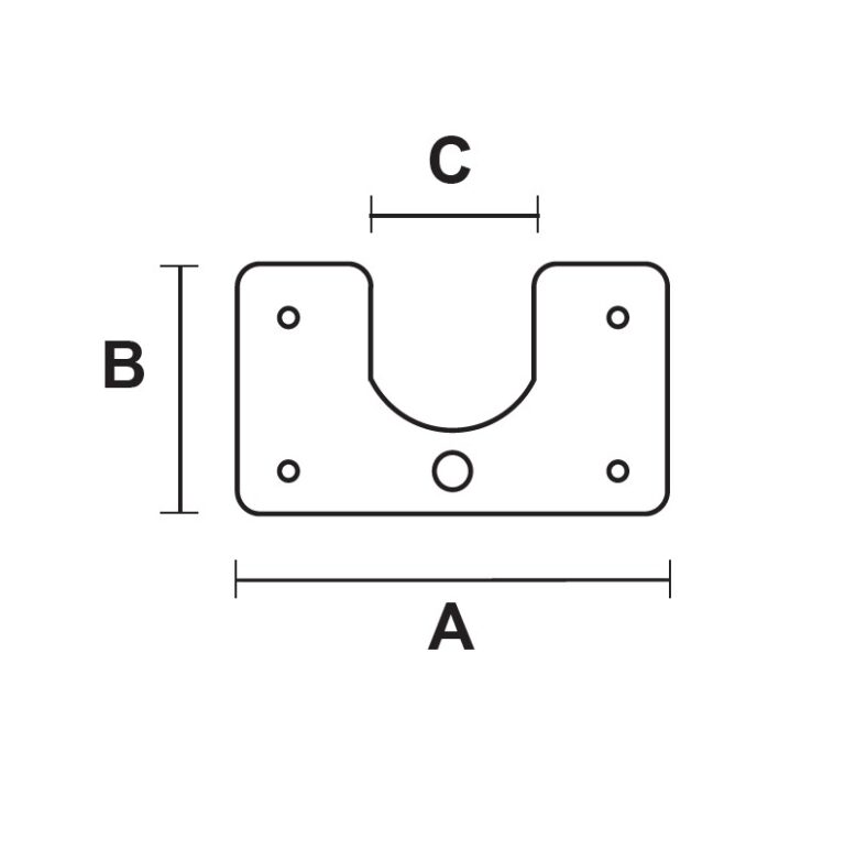 Disegno quotato 1065 Supporto per cuscinetto tondo diametro 27mm in acciaio zincato